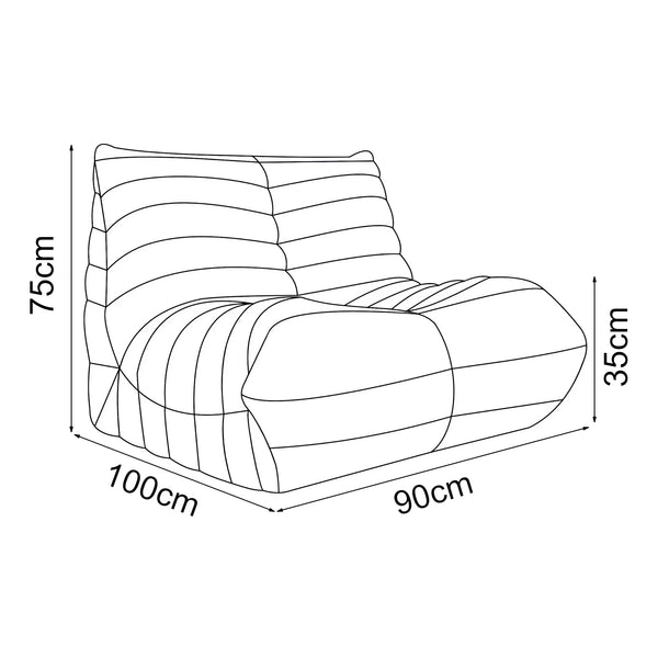 Fotel podłogowy Kodsø 75x90x100 cm [en.casa]