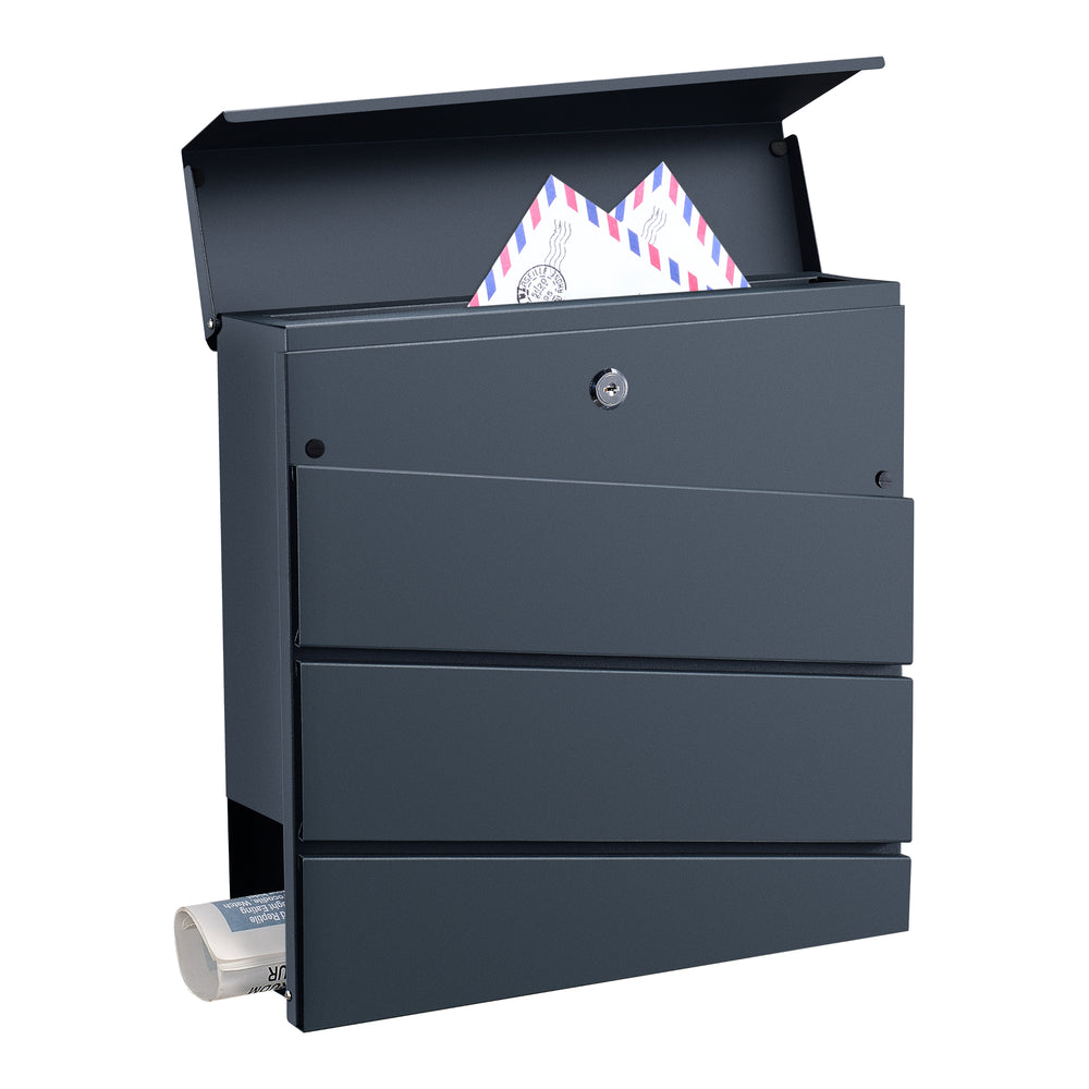 Achtrup skrzynka na listy 37x37x11cm stal antracyt [en.casa]