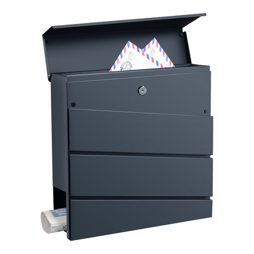 Skrzynka na listy Achtrup 37x37x11cm stal antracyt [en.casa]