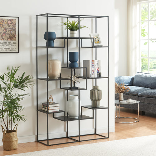 Standregal Råde Metall 180x100x35 cm Schwarz [en.casa] - premiumXL