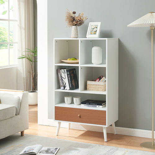 Regał z szufladą Reyljand [en.casa]