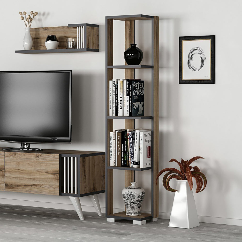 Regał na książki Aalestrup z 4 półkami 153 x 34 x 26 cm w różnych kolorach [en.casa]