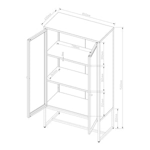 Szafka biurowa Sund metalowa szara [en.casa]