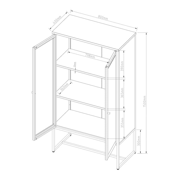Szafka biurowa Sund metalowa szara [en.casa]