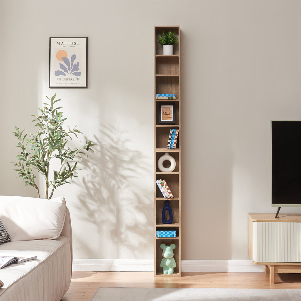 Półka na płyty CD Tynset 187x20x17 cm z 10 przegródkami [en.casa]