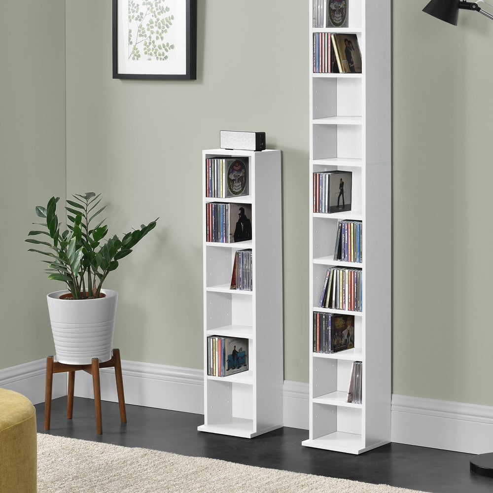 Regał na płyty CD Tynset 90x20x20 cm z 6 półkami [en.casa] - premiumXL