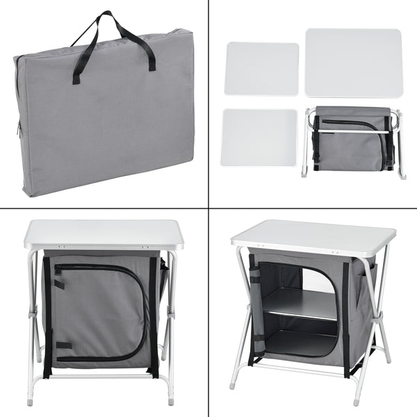 Szafka kempingowa Tullinge z blatem roboczym, różne rozmiary Rozmiary en.casa