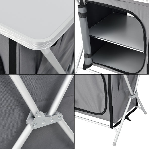 Szafka kempingowa Tullinge z blatem roboczym, różne rozmiary Rozmiary en.casa