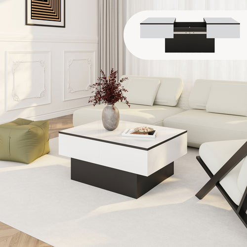 Rozkładany stolik kawowy Lens [en.casa]