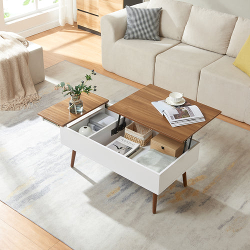 Stolik kawowy z miejscem do przechowywania Flesen [en.casa]