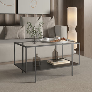 Stolik kawowy Nynna 90x50x50 cm czarny [en.casa]