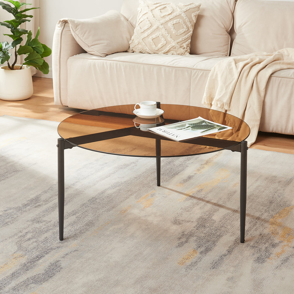 Stolik kawowy Ulökantaa Ø80x40 cm [en.casa]