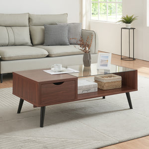 Stolik kawowy Markaryd w optyce orzecha włoskiego [en.casa]