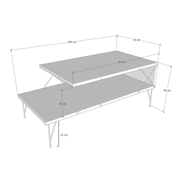 Stolik kawowy Asker 100x50x40 cm [en.casa]