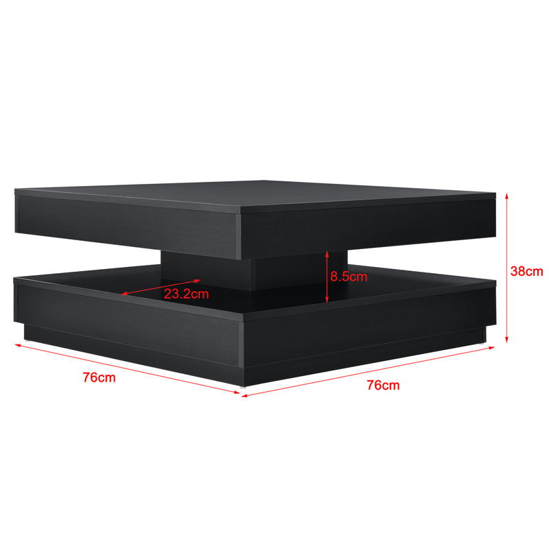Szkic wymiarowy Stolik kawowy Florence 76x76x38 cm [en.casa]