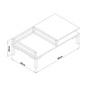 Stolik kawowy Ibestad 90x50x28cm w różnych kolorach [en.casa]