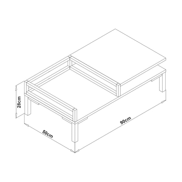 Stolik kawowy Ibestad 90x50x28cm w różnych kolorach [en.casa]