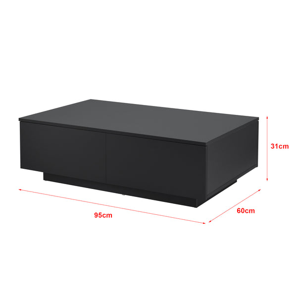 Stolik kawowy Kagiso 95x60x31 cm 4 szuflady różne kolory en.casa