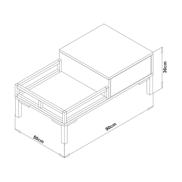 Stolik kawowy Karlstad 90x50x36 cm [en.casa]