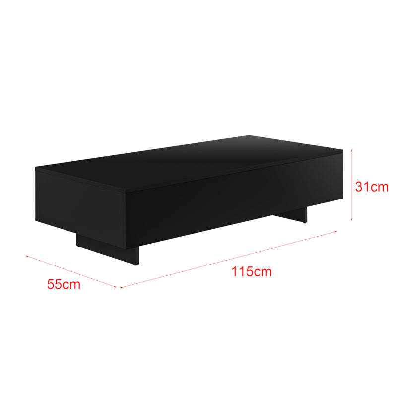 Szkic wymiarowy Stolik kawowy Lärketorp 115x55x31 cm w różnych kolorach kolory en.casa