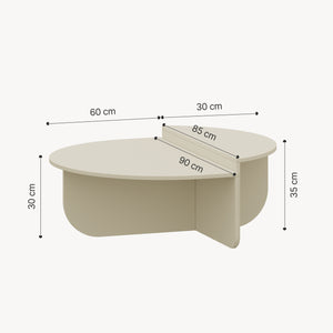 Stolik kawowy Tondesdaslo z podwójnym blatem [en.casa]