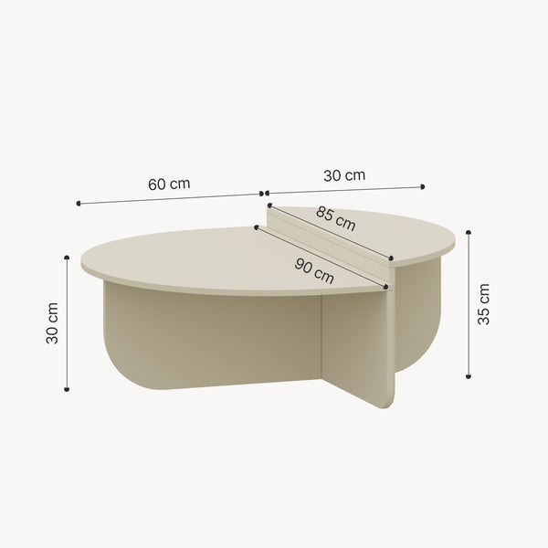 Stolik kawowy Tondesdaslo z podwójnym blatem [en.casa]
