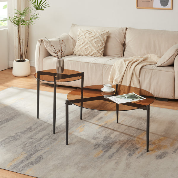 Stolik kawowy Ulökantaa Ø80x40 cm [en.casa]