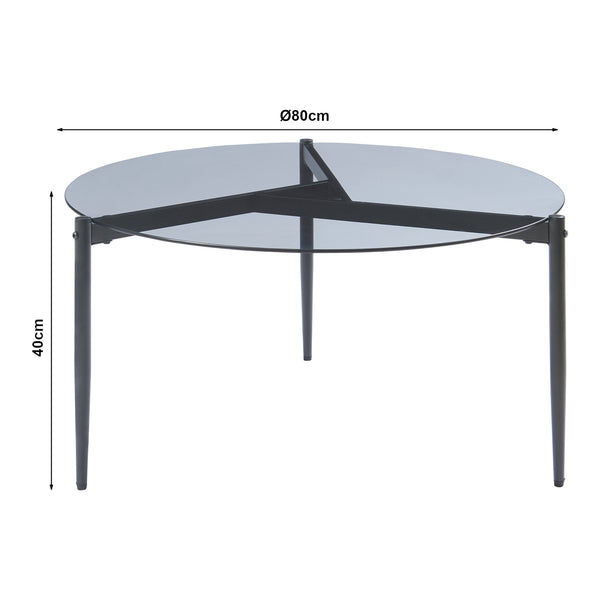 Stolik kawowy Ulökantaa Ø80x40 cm [en.casa]