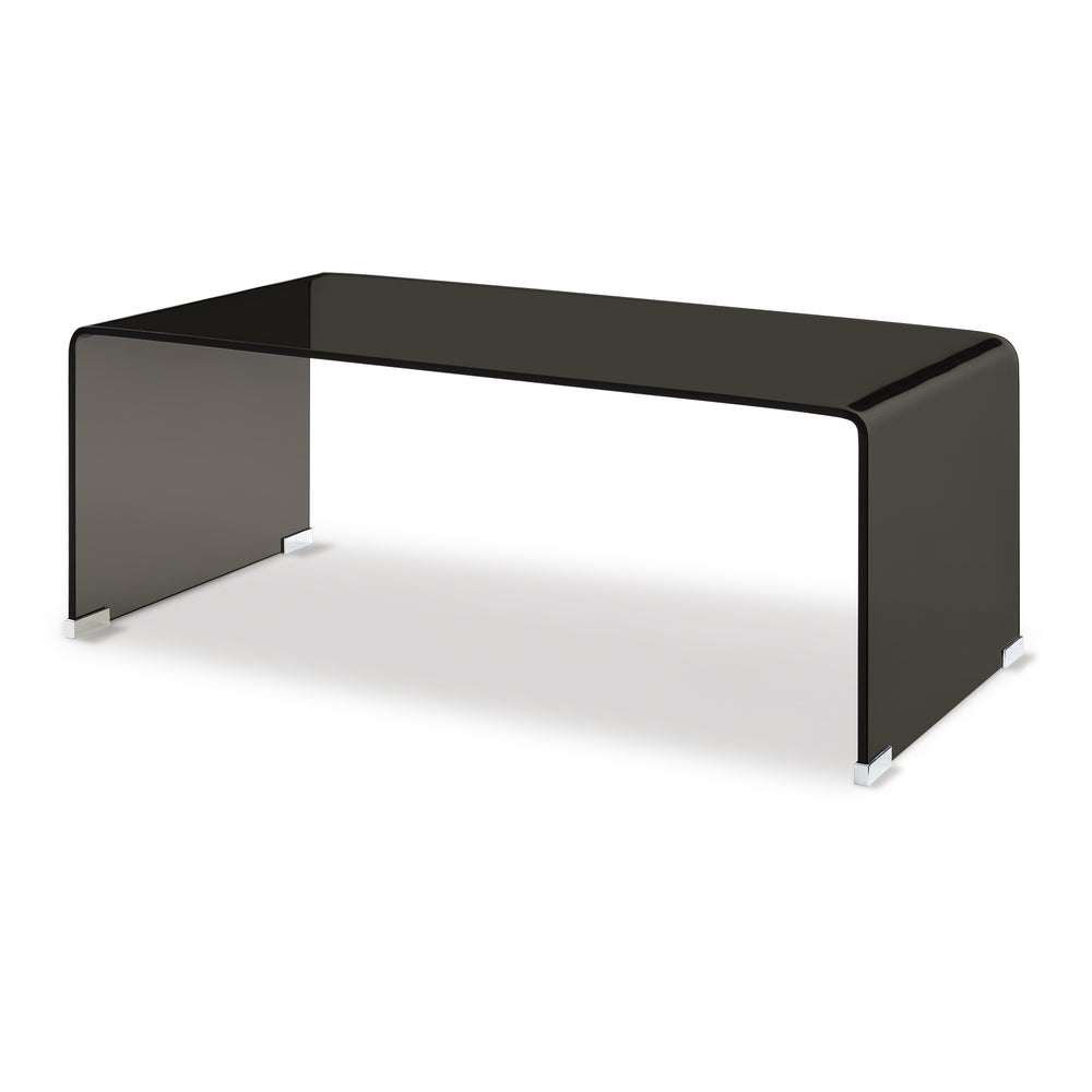 Stolik kawowy Väsas 90x45x35 cm szkło hartowane [en.casa]