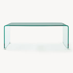 Stolik kawowy Väsas 90x45x35 cm szkło hartowane [en.casa]