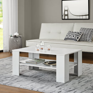 Stolik kawowy z półką 100x60x43 cm MDF