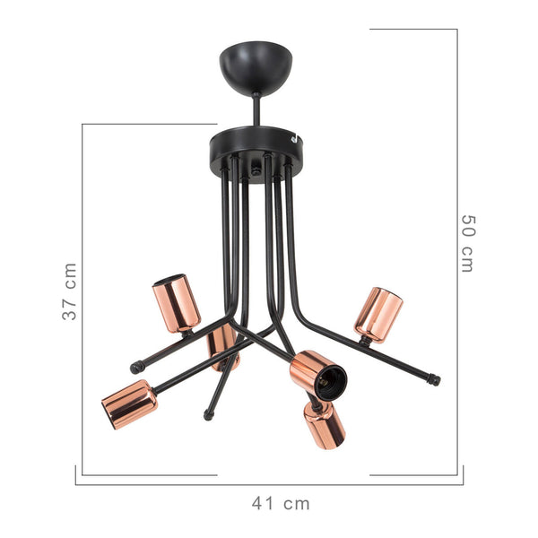 Lampa sufitowa Halesowen 6xE27 metal w różnych kolorach [lux.pro]