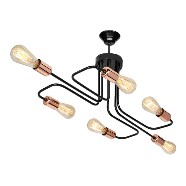 Lampa sufitowa Harlow E27 metal czarny / miedziany w różnych rozmiarach [lux.pro]