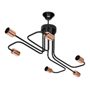 Lampa sufitowa Harlow E27 metal czarny / miedziany w różnych rozmiarach [lux.pro]