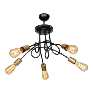 Lampa sufitowa Kingswinford E27 metal czarny / mosiądz kolory w różnych rozmiarach [lux.pro]