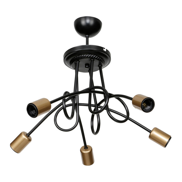 Lampa sufitowa Kingswinford E27 metal czarny / mosiądz kolory w różnych rozmiarach [lux.pro]