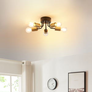 Deckenleuchte Barrow Schwarz/Gold [lux.pro] - premiumXL