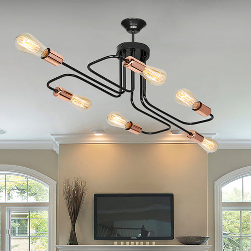 Lampa sufitowa Harlow E27 metal czarny / miedziany w różnych rozmiarach [lux.pro]