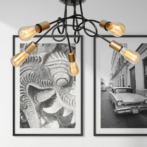 Lampa sufitowa Kingswinford E27 metal czarny / mosiądz kolory w różnych rozmiarach [lux.pro]