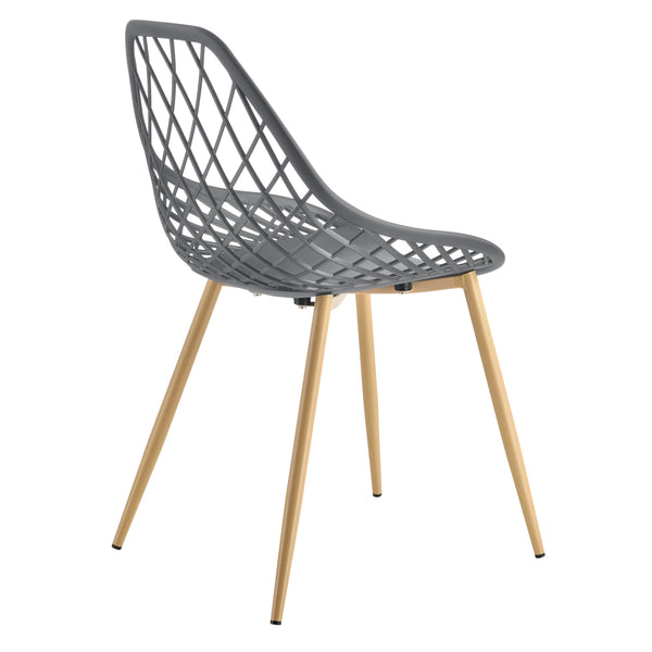 2-częściowy zestaw krzeseł do jadalni Warszawa z tworzywa sztucznego w optyce buku en.casa