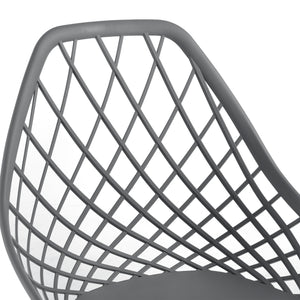 2-częściowy zestaw krzeseł do jadalni Warszawa z tworzywa sztucznego w optyce buku en.casa