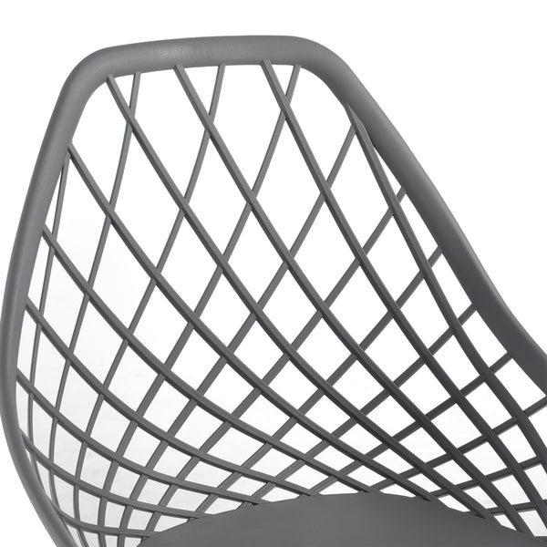 2-częściowy zestaw krzeseł do jadalni Warszawa z tworzywa sztucznego w optyce buku en.casa