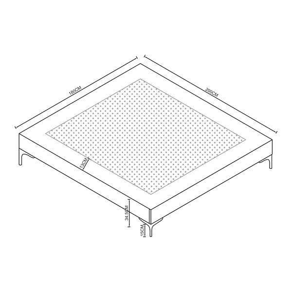 Łóżko podwójne Lilla z materacem [en.casa]