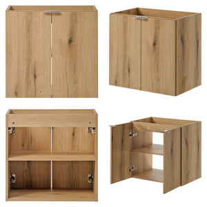 Umywalka podwójna Skelbolu z 2 drzwiami i 2 szufladami dąb [en.casa]