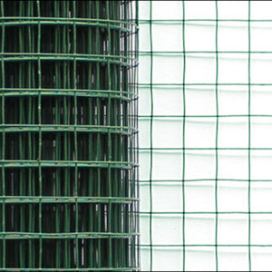 Siatka druciana (4-narożna) (1m x 5m) (zielona) Spawana siatka druciana Ogrodzenie z siatki drucianej [pro.tec]