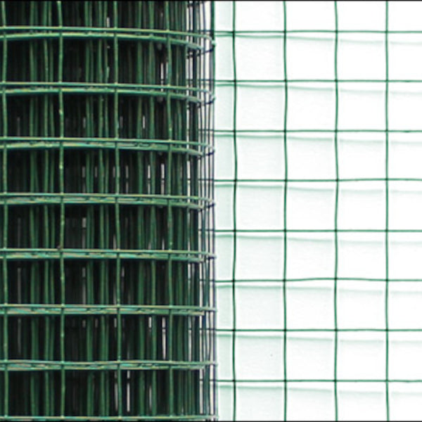 Siatka druciana (4-narożna) (1m x 5m) (zielona) Spawana siatka druciana Ogrodzenie z siatki drucianej [pro.tec]