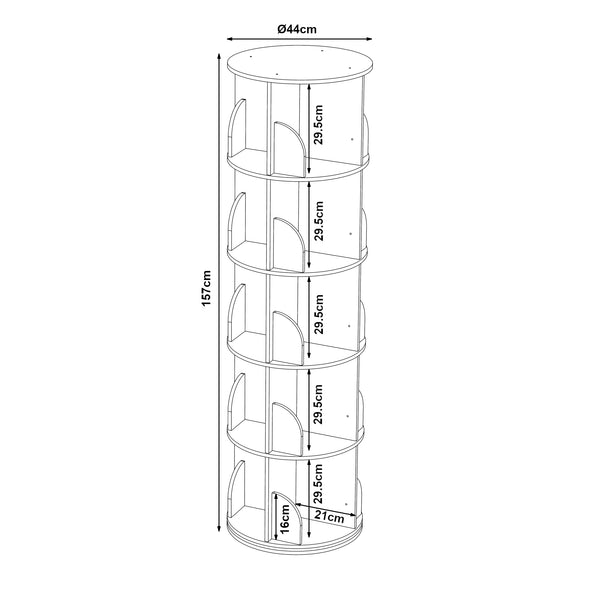 Obracana biblioteczka Chasek [en.casa]