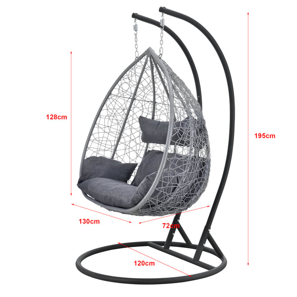 2-osobowy fotel wiszący Capileira w różnych kolorach kolory en.casa