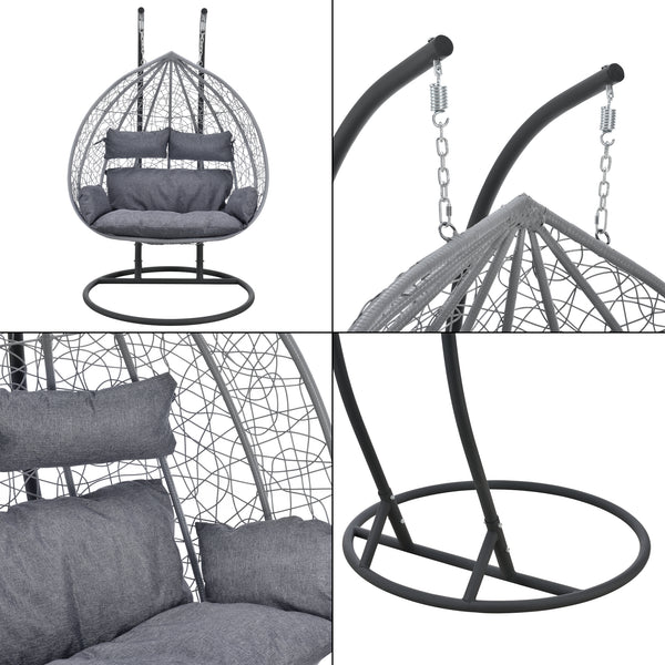 2-osobowy fotel wiszący Capileira w różnych kolorach kolory en.casa