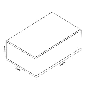 Półka ścienna Oslo z szufladą 46x30x15cm różne kolory [en.casa]